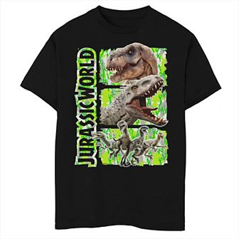 Boys 8-20 Jurassic World Green Camo Predator Dinosaurs Graphic Tee