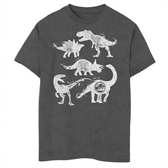 Boys 8-20 Jurassic World Two Dino Cracked Silhouettes Graphic Tee