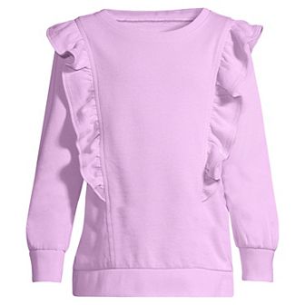 Girls 2-20 Lands' End Ruffle Sweatshirt in Regular & Plus