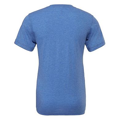 Canvas Mens Triblend Crew Neck Plain Short Sleeve T-Shirt