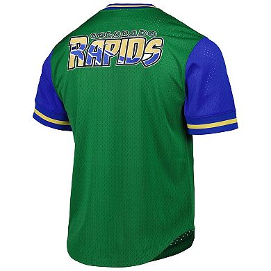 Men's Mitchell & Ness Green Colorado Rapids Mesh V-Neck T-Shirt