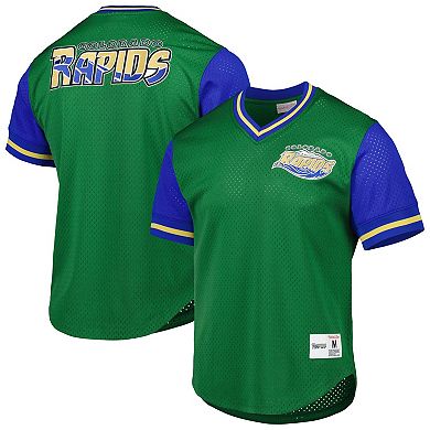 Men's Mitchell & Ness Green Colorado Rapids Mesh V-Neck T-Shirt