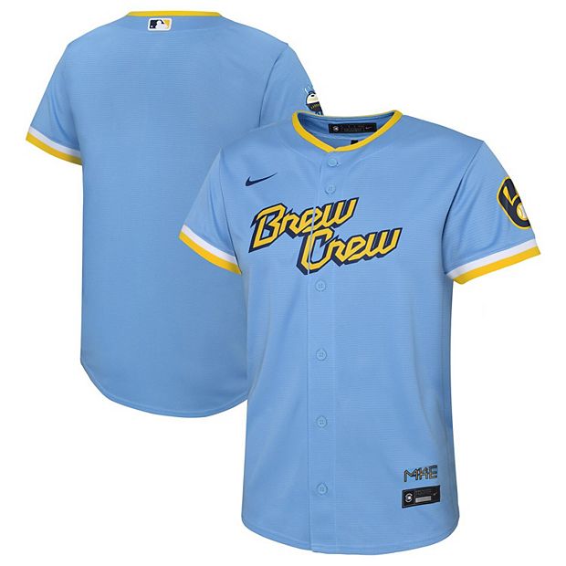 Preschool Nike Christian Yelich Powder Blue Milwaukee Brewers 2022