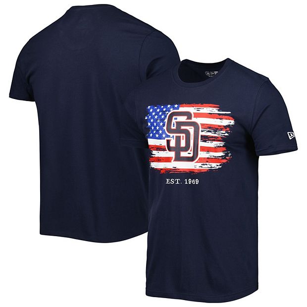 Men's New Era Navy San Diego Padres 4th of July Jersey T-Shirt