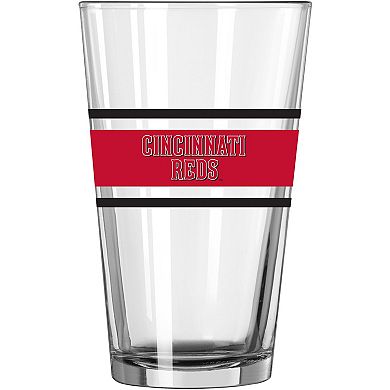 Cincinnati Reds 16oz. Stripe Pint Glass