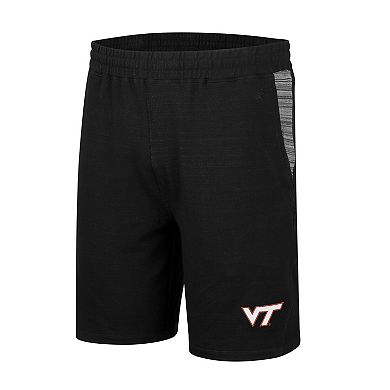 Men's Colosseum Black Virginia Tech Hokies Wild Party Tri-Blend Shorts
