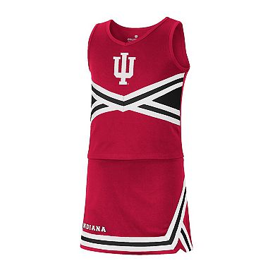 Girls Youth Colosseum Crimson Indiana Hoosiers Carousel Cheerleader Set