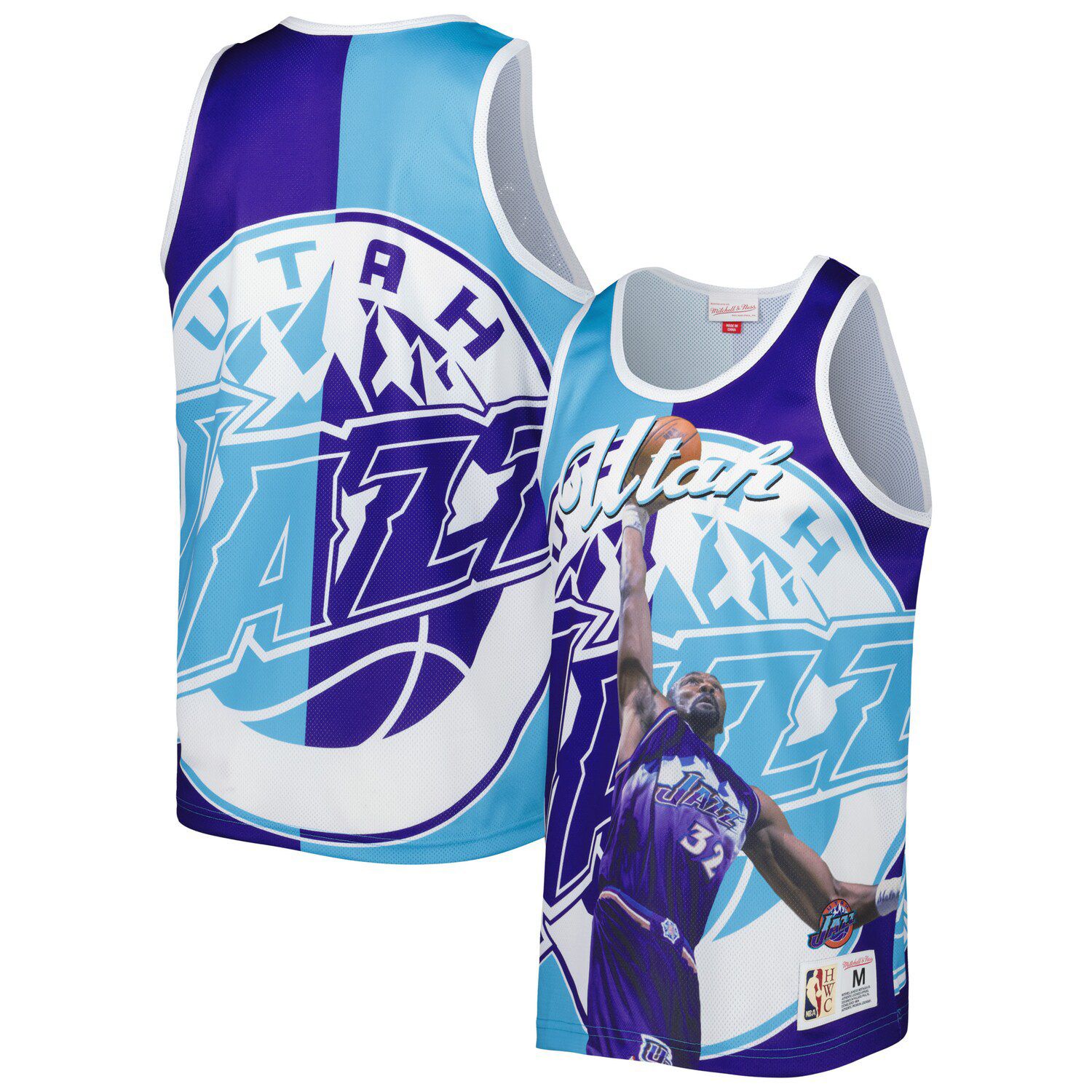 Mitchell & Ness Karl Malone White Utah Jazz 1991/92 Hardwood Classics Reload 3.0 Swingman Jersey