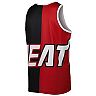 Men's Mitchell & Ness Dwyane Wade Black/Red Miami Heat Sublimated Player Tank Top
