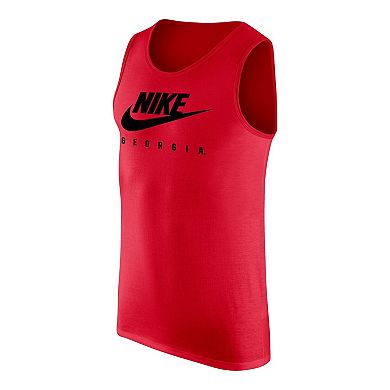 Men's Nike Red Georgia Bulldogs Futura Performance Scoop Neck Tank Top