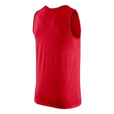 Men's Nike Red Georgia Bulldogs Futura Performance Scoop Neck Tank Top