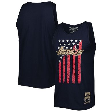 Men's Mitchell & Ness Navy Houston Astros Cooperstown Collection Stars and Stripes Tank Top