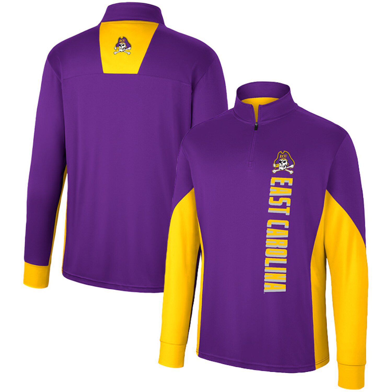 Men's Champion Purple ECU Pirates Football Jersey Long Sleeve T-Shirt