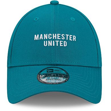 Men's New Era Turquoise Manchester United Seasonal 9FORTY Adjustable Hat