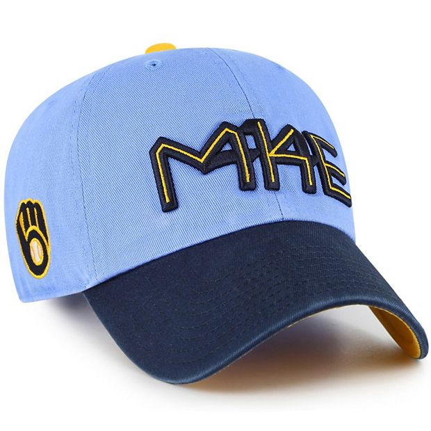 Men's '47 Powder Blue Milwaukee Brewers 2022 City Connect Clean Up  Adjustable Hat