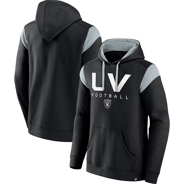 '47 Black Las Vegas Raiders Double Block Pullover Hoodie