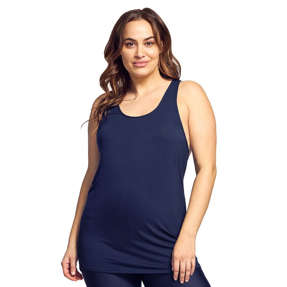 Plus Size Mazu Swim Ultra Soft Racerback Cover Up Tank Top