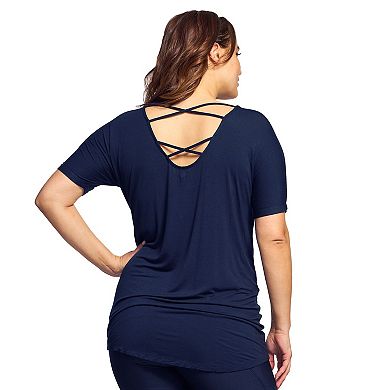 Plus Size Mazu Swim Ultra Soft Strappy-Back Swim Cover-Up Tee