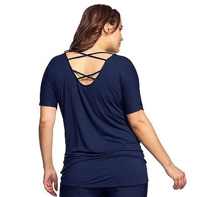 Plus Size Mazu Swim Ultra Soft Strappy-Back Swim Cover-Up Tee