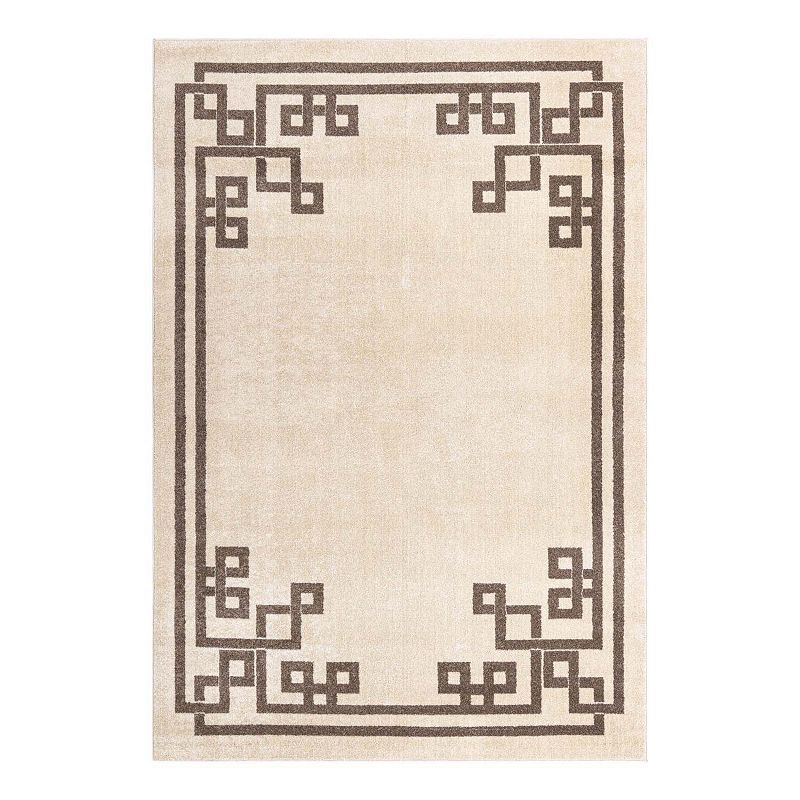 Unique Loom Geometric Athens Rug, Beig/Green, 9X12 Ft