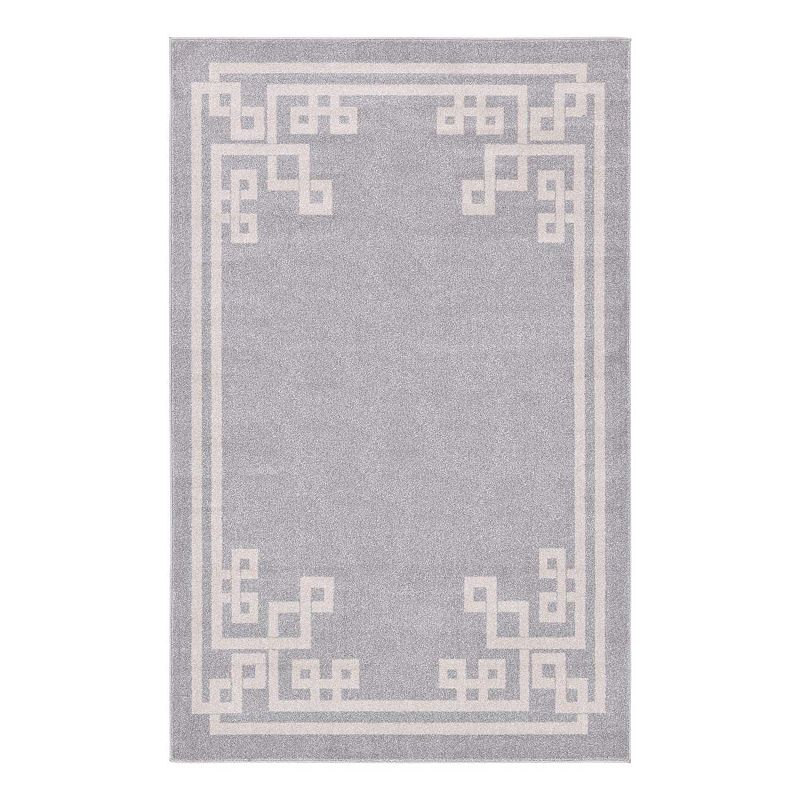 Unique Loom Geometric Athens Rug, Grey, 8Ft Sq