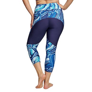 Plus Size Mazu Swim High-Rise Slimming Swim Capri Leggings