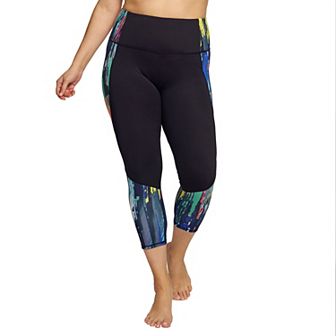 Plus Size Mazu Swim High-Rise Slimming Swim Capri Leggings