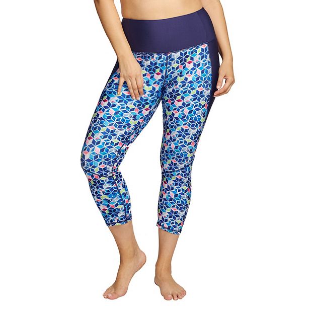 Women's Printed High Waist Capri Swim Tight