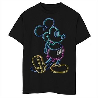 Disney's Mickey Mouse Boys 8-20 Neon Outline Graphic Tee