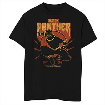 Boys 8-20 Marvel Black Panther Action Since 1966 Retro Vintage Tee