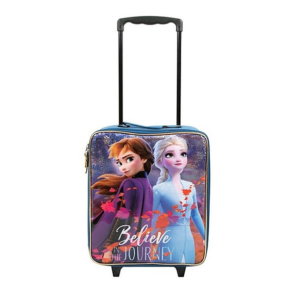 Frozen Elsa Softside Luggage - 17 inch Wheeled Rolling Suitcase Travel  Trolley for Kids 