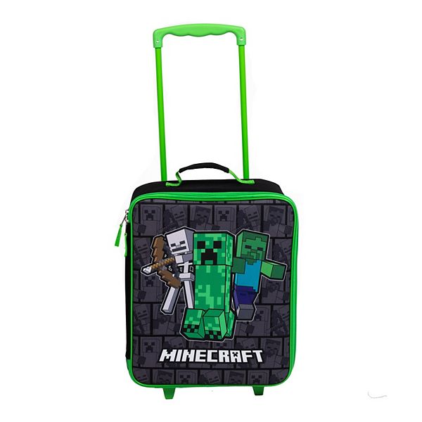 Minecraft Creeper Youth 18 Soft Sided Roller Travel Suitcase : Target