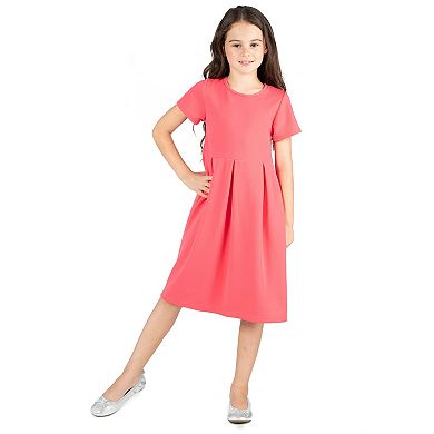 Girls 7-16 24Seven Comfort Short Sleeve Pleated Party Dress