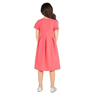 Girls 7-16 24Seven Comfort Short Sleeve Pleated Party Dress