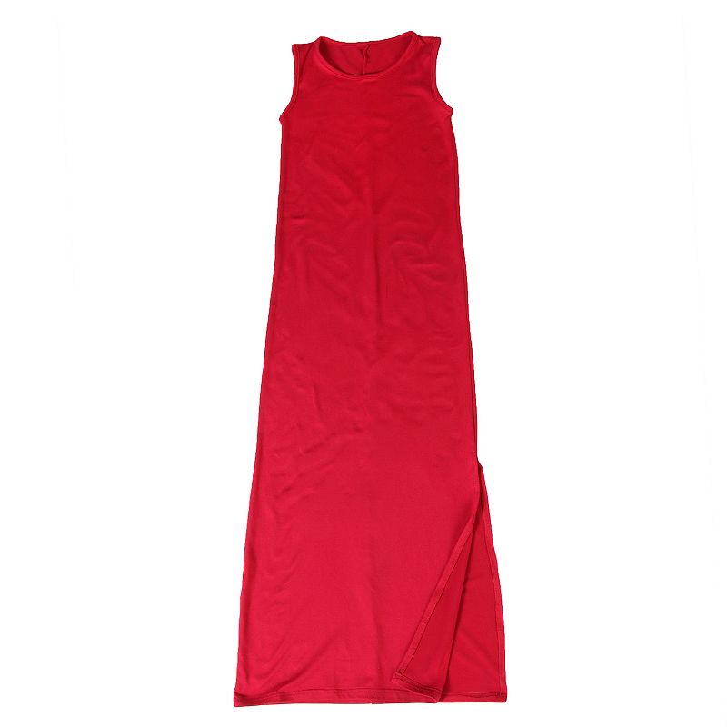 Girls 7-16 24Seven Comfort Side Slit Maxi Dress, Girls, Size: Medium, Red