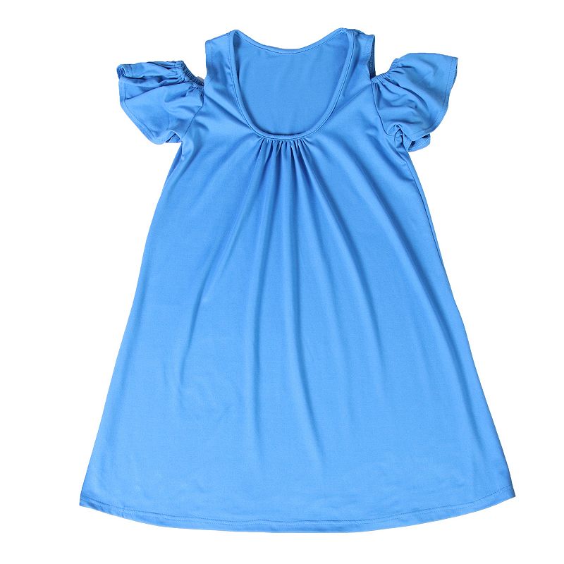 Girls 7-16 24seven Cold Shoulder Dress, Girls, Size: Small, Blue