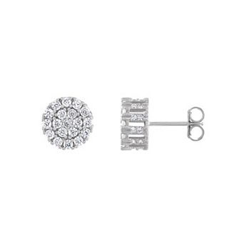 Designs by Gioelli Men's Pave Cubic Zirconia Stud Earrings