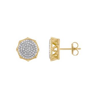 Designs by Gioelli Men's Cubic Zirconia Pave Stud Earrings