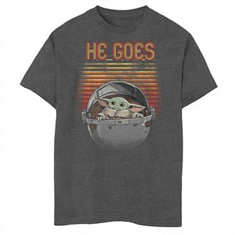 Boys 8-20 Star Wars The Mandalorian Grogu "He Goes In Pod" Graphic Tee