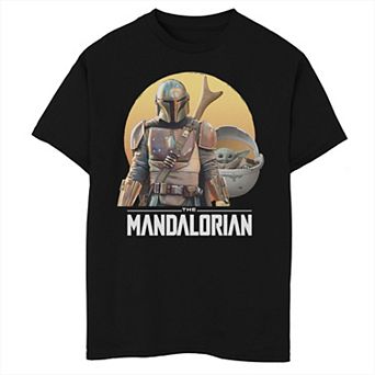 Boys 8-20 Sstar Wars The Mandalorian Sunset Portrait Graphic Tee