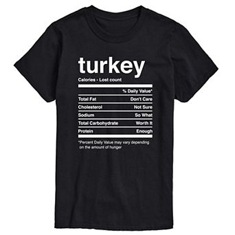 Big & Tall Turkey Facts Tee