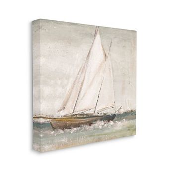 Stupell Home Decor Traditional Sailboat at Seas Wall Art