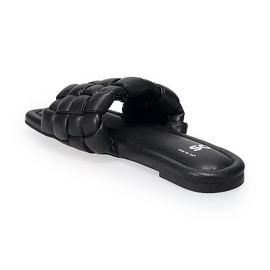 SO® Gwenn Women's Puffy Woven Slide Sandals