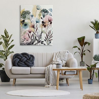 Stupell Home Decor Wild Florals Opaque Layers Soft Framed Wall Art