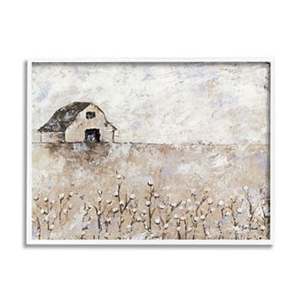 Stupell Home Decor Cotton Field Framed Wall Art