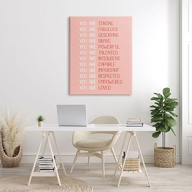 Stupell Home Decor You Are Positivity Pastel Typography Framed Wall Art