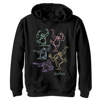 Disney's Jungle Book Boys 8-20 Neon King Louie's Hoodie