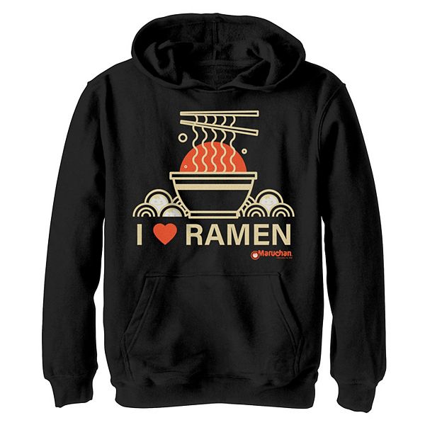 Boys 8 20 Maruchan I Heart Ramen Bowl And Chopsticks Hoodie