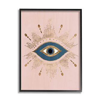 Stupell Home Decor Evil Eye Glam Bohemian Framed Wall Art