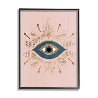 Stupell Home Decor Evil Eye Glam Bohemian Framed Wall Art